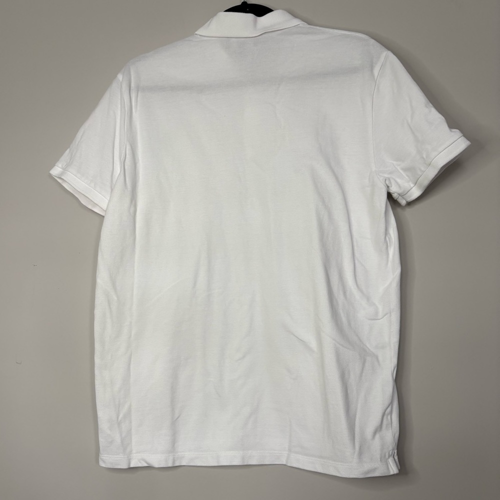 Express White Polo Shirt Men’s Medium Short Sleeve Classic Logo 100% Cotton - Picture 3 of 7